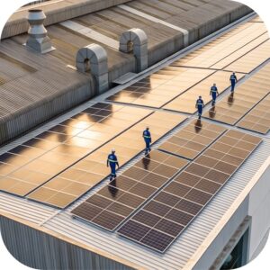 Grande instalação de energia solar cobrindo shopping center e fábrica em Santa Cruz do Sul pela Innovare